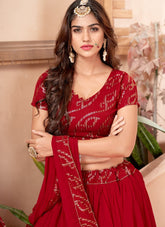 Good Looking Wedding Lehenga Choli in Red Colour